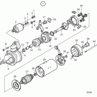 D5A-B TA Starter motor, components sn-10787691