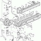 D6-280A-B Turbo, induction and exhaust manifold