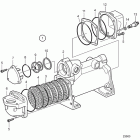 D12D-C MH Oil cooler for reverse gear, components