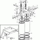 D12D-A MP Fuel filter and water separator, twin