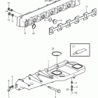 D12D-A MH Induction and exhaust manifold, later production
