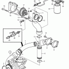 D12C-A MP Water pump, thermostat housing and water filter, he / kc