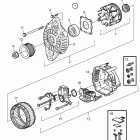 D9A2B D9-500 (R5) Alternator 14v 115a, 28v 80a, components