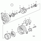 D7A-A T Alternator 28v 140a, components
