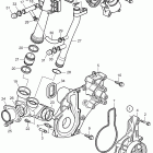 D9A2A D9A-MG Cooling water pump and thermostat housing