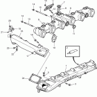 D9A2A D9-500 (R4) Intake and exhaust manifold