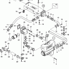 D7C-B TA Heat exchanger, charge air cooler and thermostat housing...