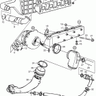 KAD32P-A Induction and exhaust manifold