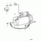 KAD42A Starter motor and installation components: b