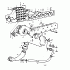 KAD42B Induction and exhaust manifold: c
