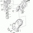 KAD44P-B Timing gear casing and gears: c
