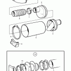 KAMD44P-C Water cooled silencer and exhaust line
