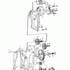 MD7B Timing gear casing and gears: c