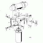 MD100BK Oil filter and installation components: 823509