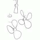 MD2030A Bronze propeller and zinc anode, acc. to iso-std