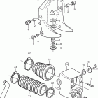SX-M Gimbal ring and pivot housing, later version