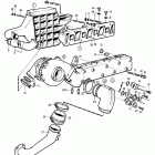 TAMD31B Inlet and exhaust manifold and installation components: ...