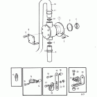 TAMD41A Water pump and installation components