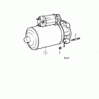 TAMD41A Starter motor and installation components