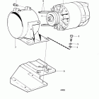 TAMD60A Alternator and installation components 24v60a