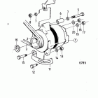 TAMD70E Alternator and installation components