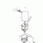 TAMD71A Oil bilge pump, manual, bulk head, earlier prod