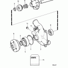 TAMD74L-B Water pump, components: 3826153