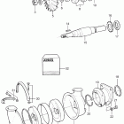 TAMD162C-B Sea water pump with bronze impeller, components