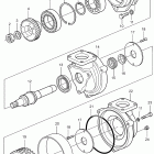 TAMD163A-A Sea water pump with bronze impeller, components