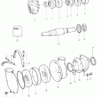 TAMD165A-A Sea water pump with bronze impeller, components