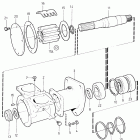 TAMD165P-A Sea water pump with rubber impeller, components