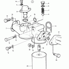 TD120BRC Oil filter and installation components