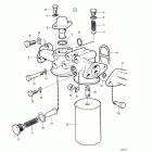 TD121CRC Oil filter and installation components