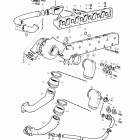 TMD41B Inlet and exhaust manifold with installation components:...