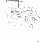 TMD120B Induction and exhaust manifold