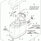 DF200T,Z,225T,Z,250T,Z,ST Engine cover (for 0ep) (df250st e03)