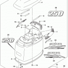 DF200T,Z,225T,Z,250T,Z,ST Engine cover (for 0ep) (df250z e03)