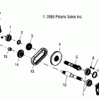 R07RF68AD/AF RANGER 700 EFI 6X6 Transmission, output shaft