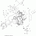 R07RH50AF/AR/AT RANGER 500 EFI 4X4 Крепление двигателя
