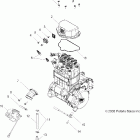 R07RH68AD/AG/AH/AK/AL/AO/AP/AW RANGER 4X4 700 EFI/LE Engine, throttle body mounting