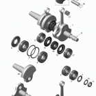 MXZ 600 CARB 01- crankshaft and pistons - 600 carb