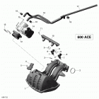 Skandic WT 600 ACE Воздушный впускного коллектора и корпуса дроссельной зас...