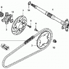 TRX400EX Rear wheel axle - drive chain