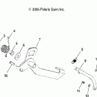 R06RB50AA RANGER 500 2X4/4X4 Park brake pedal