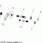 R06RD50AC RANGER 500 4X4 EFI Gearcase, output shaft