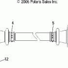 R06RD50AC RANGER 500 4X4 EFI Drive shaft, front