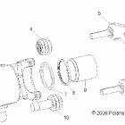 R06RD68AA RANGER XP 4x4 700 Brake caliper, rear