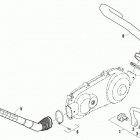 ATV 150 UTILITY WHITE Kick starter and cooling duct assembly