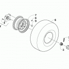 ATV 150 UTILITY WHITE Rear wheel assembly
