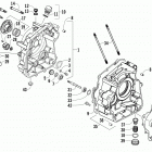 ATV ALTERRA 300 RED Right crankcase and cover assembly